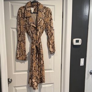 H&M Snake Print Coat